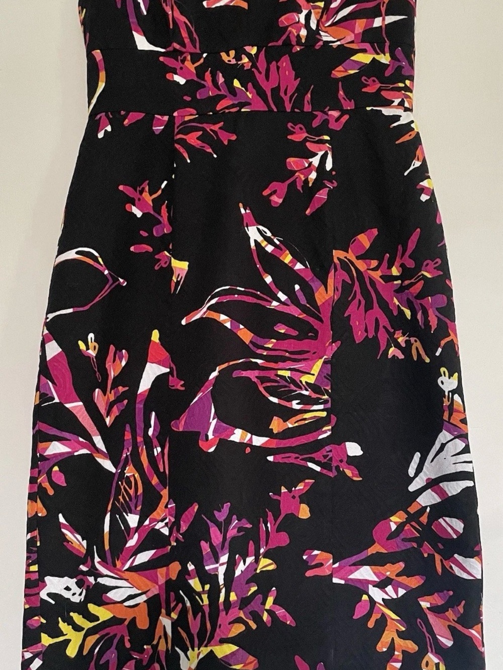 Jax Black Midi Dress with Magenta and Orange Floral Print - Picture 7 of 16